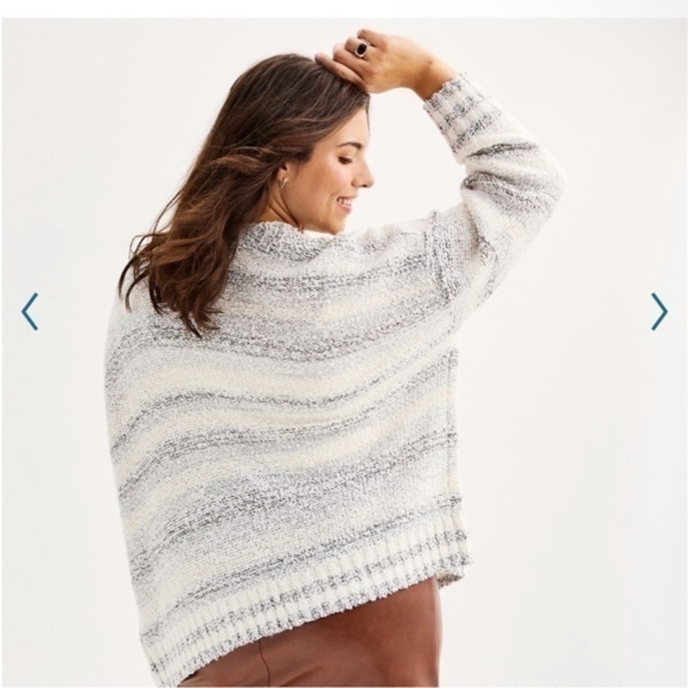 SO Women’s Plus Size Open Front Ivory Off White Sweater Cardigan - Picture 4 of 9